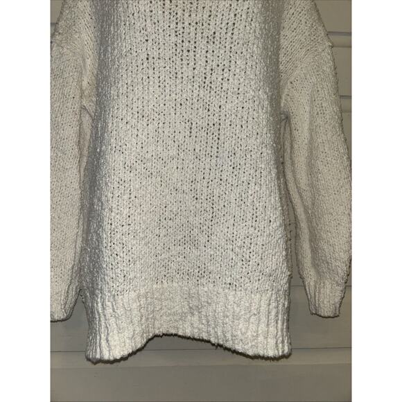 By Anthropologie Chunky Knit Mock Neck Long Sleeve Pullover Sweater Size M - Picture 4 of 7